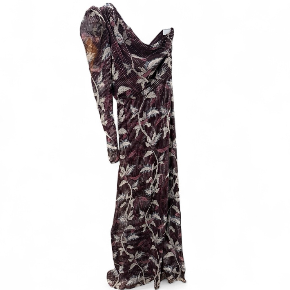 BCBGMaxAzria One Shoulder Floral maxi dress. Size 4